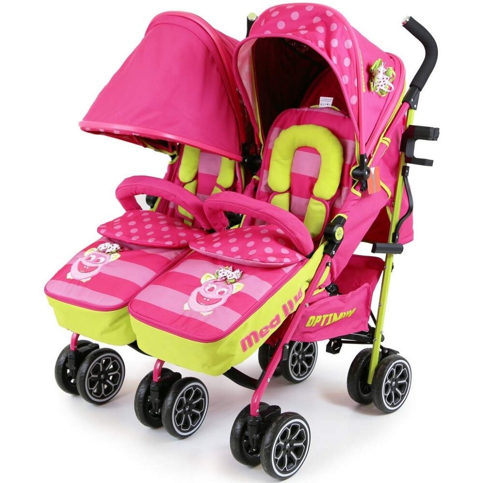 Детская прогулочная коляска для двойни Baby Travel Twin Optimum