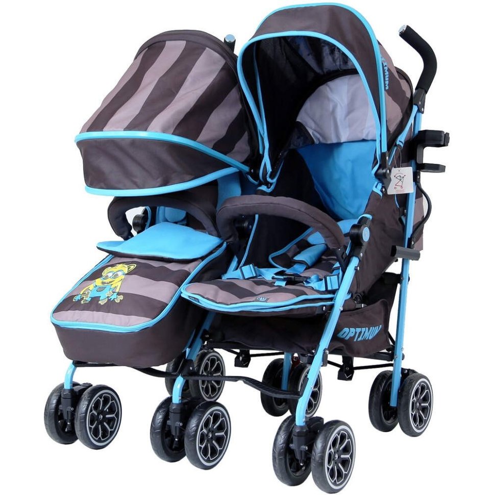 Детская прогулочная коляска для двойни Baby Travel Twin Optimum