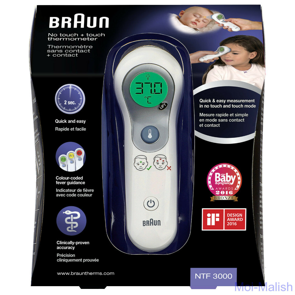 Детский бесконтактный термометр Braun NTF3000 