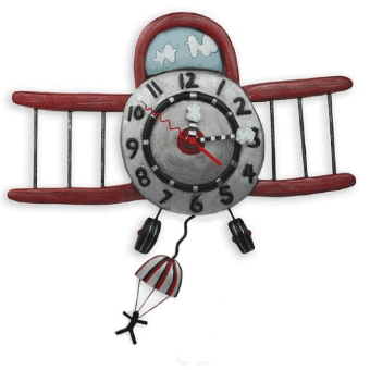 Детские настенные часы Allen Design Airplane Jumper 