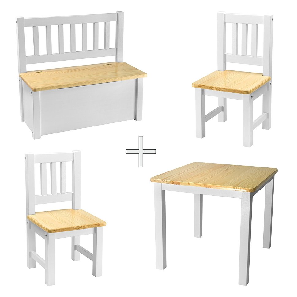 Детский комплект стол со стульчиками и банкеткой Rabando® Naturel
