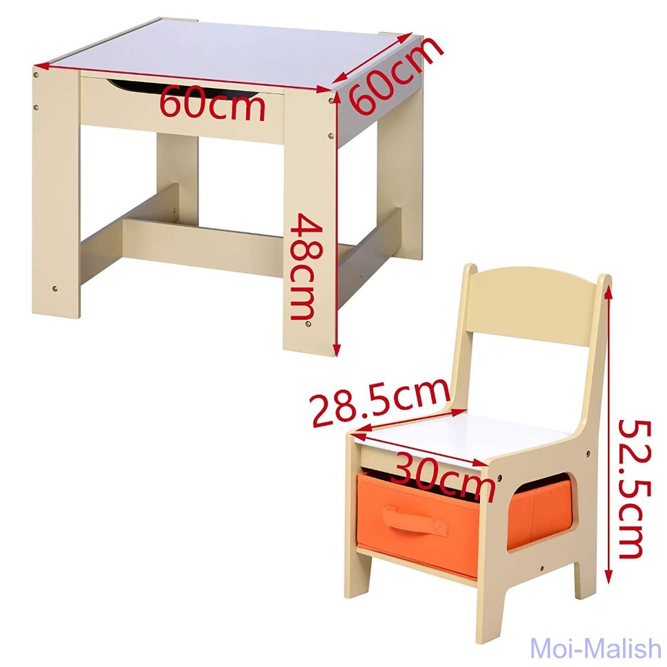Детский комплект стол и стулья Woltu Eda 