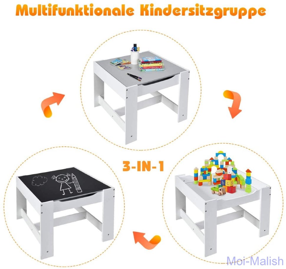 Детский комплект стол и стулья Woltu Eda 